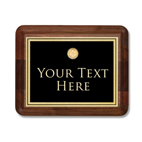 Rotary Custom Medium Executive Walnut Plaque